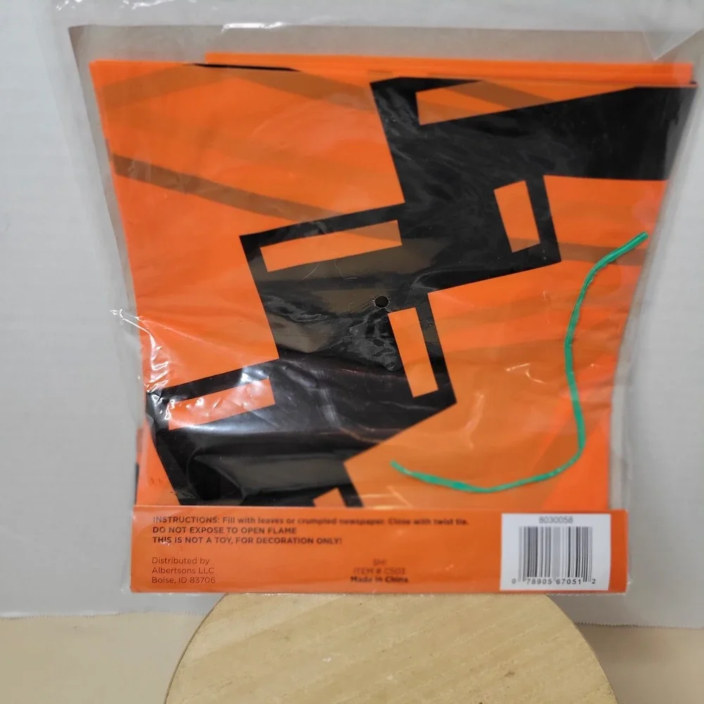 Super Stuff-A-Pumpkin Giant Halloween Leaf Bag 45x48 Outdoor Decor C503 NEW